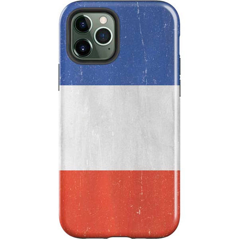 French Flag Distressed iPhone 12 Pro Impact Case